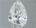 Natural Diamond 0.90 Carats, Pear with  Cut, H Color, VS2 Clarity and Certified by IGI