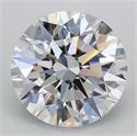 Lab Grown Diamond 1.09 Carats, Round with Ideal Cut, D Color, VVS2 Clarity and Certified by IGI
