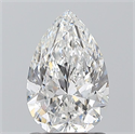 Natural Diamond 1.20 Carats, Pear with  Cut, E Color, SI1 Clarity and Certified by GIA