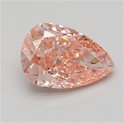 Picture of Lab Grown Diamond 6.29 Carats, Pear with  Cut, Fancy Vivid Pink Color, VVS2 Clarity and Certified by IGI