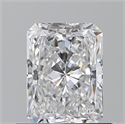 Natural Diamond 0.73 Carats, Radiant with  Cut, E Color, VVS1 Clarity and Certified by GIA