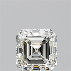 Picture of Natural Diamond 0.91 Carats, Asscher with  Cut, K Color, VVS2 Clarity and Certified by GIA