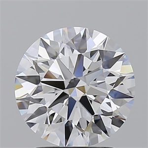 Picture of Lab Grown Diamond 2.08 Carats, Round with Ideal Cut, F Color, IF Clarity and Certified by IGI