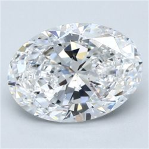 Picture of Natural Diamond 2.01 Carats, Oval with  Cut, D Color, SI1 Clarity and Certified by GIA