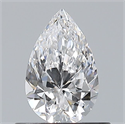 Natural Diamond 0.50 Carats, Pear with  Cut, D Color, VVS1 Clarity and Certified by GIA