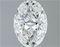 Natural Diamond 1.40 Carats, Oval with  Cut, F Color, SI1 Clarity and Certified by IGI