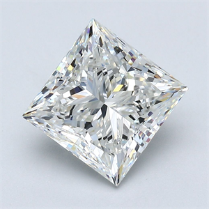 Picture of Natural Diamond 4.01 Carats, Princess with  Cut, H Color, VS2 Clarity and Certified by GIA