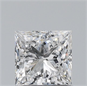 Natural Diamond 0.72 Carats, Princess with  Cut, E Color, VVS2 Clarity and Certified by GIA