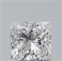 Natural Diamond 0.72 Carats, Princess with  Cut, E Color, VVS2 Clarity and Certified by GIA