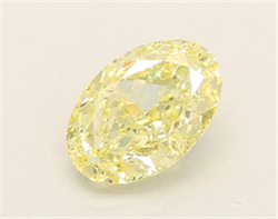 Picture of Lab Grown Diamond 2.07 Carats, Oval with  Cut, Fancy Yellow Color, VS1 Clarity and Certified by IGI