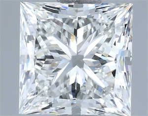 Picture of Natural Diamond 2.01 Carats, Princess with  Cut, H Color, VVS2 Clarity and Certified by IGI