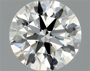 Picture of Natural Diamond 0.90 Carats, Round with Excellent Cut, H Color, VS1 Clarity and Certified by GIA