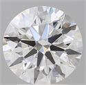 Lab Grown Diamond 3.09 Carats, Round with Ideal Cut, E Color, VVS2 Clarity and Certified by IGI