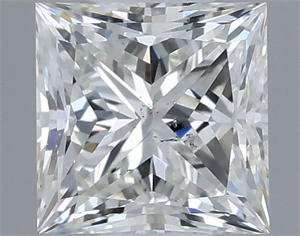 Foto Diamante Natural 0.52 quilates, Princesa , Color J, claridad SI2 y certificado GIA de