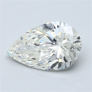 Picture of Natural Diamond 3.02 Carats, Pear with  Cut, I Color, VVS1 Clarity and Certified by GIA