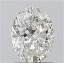 Natural Diamond 0.90 Carats, Oval with  Cut, H Color, SI1 Clarity and Certified by GIA