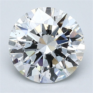 Foto Diamante Natural 2.01 quilates, Redondo , Color E, claridad SI2 y certificado GIA de