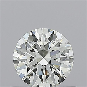 Picture of Natural Diamond 0.42 Carats, Round with Excellent Cut, K Color, VVS1 Clarity and Certified by GIA