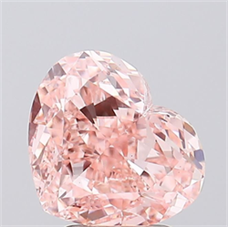 Picture of Lab Grown Diamond 3.53 Carats, Heart with  Cut, Fancy Intense Pink Color, VS1 Clarity and Certified by IGI