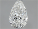 Natural Diamond 0.58 Carats, Pear with  Cut, F Color, VS1 Clarity and Certified by GIA