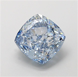 Picture of Lab Grown Diamond 1.77 Carats, CUSHION MODIFIED with  Cut, Fancy Intense Blue Color, VS2 Clarity and Certified by IGI