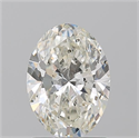 Natural Diamond 1.50 Carats, Oval with  Cut, J Color, SI2 Clarity and Certified by GIA
