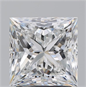 Natural Diamond 2.20 Carats, Princess with  Cut, F Color, VS2 Clarity and Certified by GIA