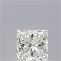 Natural Diamond 0.51 Carats, Princess with  Cut, I Color, VVS2 Clarity and Certified by GIA