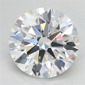 Picture of Lab Grown Diamond 2.54 Carats, Round with Ideal Cut, D Color, IF Clarity and Certified by IGI