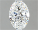 Natural Diamond 0.70 Carats, Oval with  Cut, F Color, VVS1 Clarity and Certified by GIA