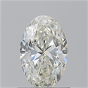 Natural Diamond 0.95 Carats, Oval with  Cut, K Color, SI1 Clarity and Certified by GIA