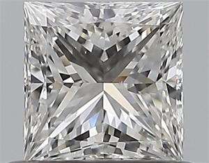 Picture of Natural Diamond 0.55 Carats, Princess with  Cut, F Color, VS2 Clarity and Certified by GIA