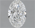 Natural Diamond 1.00 Carats, Oval with  Cut, E Color, SI2 Clarity and Certified by GIA