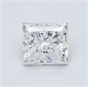 Natural Diamond 0.90 Carats, Princess with  Cut, E Color, VS2 Clarity and Certified by GIA
