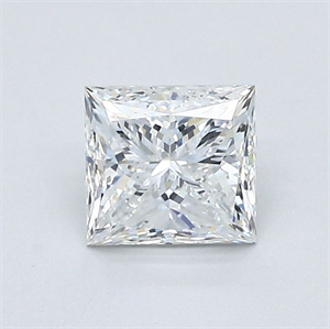 Picture of Natural Diamond 0.90 Carats, Princess with  Cut, E Color, VS2 Clarity and Certified by GIA