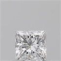Natural Diamond 0.50 Carats, Princess with  Cut, D Color, VS1 Clarity and Certified by GIA