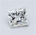 Diamante Natural 1.04 quilates, Princesa , Color H, claridad VVS2 y certificado GIA