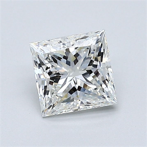 Picture of Natural Diamond 1.04 Carats, Princess with  Cut, H Color, VVS2 Clarity and Certified by GIA