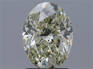 Picture of Natural Diamond 1.52 Carats, Oval with  Cut, K Color, SI2 Clarity and Certified by IGI
