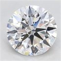 Lab Grown Diamond 2.37 Carats, Round with Excellent Cut, D Color, VVS1 Clarity and Certified by GIA