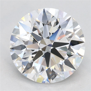 Picture of Lab Grown Diamond 2.37 Carats, Round with Excellent Cut, D Color, VVS1 Clarity and Certified by GIA