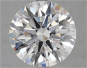 Lab Grown Diamond 5.03 Carats, Round with Ideal Cut, D Color, FL Clarity and Certified by IGI