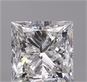 Natural Diamond 1.01 Carats, Princess with  Cut, F Color, SI1 Clarity and Certified by GIA