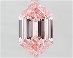 Picture of Lab Grown Diamond 2.82 Carats, HEXAGONAL with  Cut, Fancy Intense Pink Color, VVS2 Clarity and Certified by IGI
