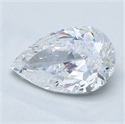Natural Diamond 1.51 Carats, Pear with  Cut, D Color, SI2 Clarity and Certified by GIA