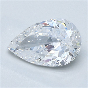 Picture of Natural Diamond 1.51 Carats, Pear with  Cut, D Color, SI2 Clarity and Certified by GIA