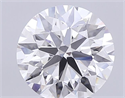 Lab Grown Diamond 4.01 Carats, Round with Excellent Cut, D Color, VVS2 Clarity and Certified by IGI
