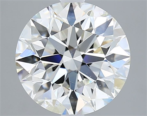 Picture of Natural Diamond 3.01 Carats, Round with Excellent Cut, J Color, SI2 Clarity and Certified by GIA