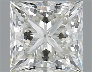Picture of Natural Diamond 1.01 Carats, Princess with  Cut, K Color, SI1 Clarity and Certified by GIA