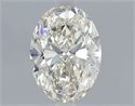 Natural Diamond 1.30 Carats, Oval with  Cut, K Color, VS1 Clarity and Certified by GIA
